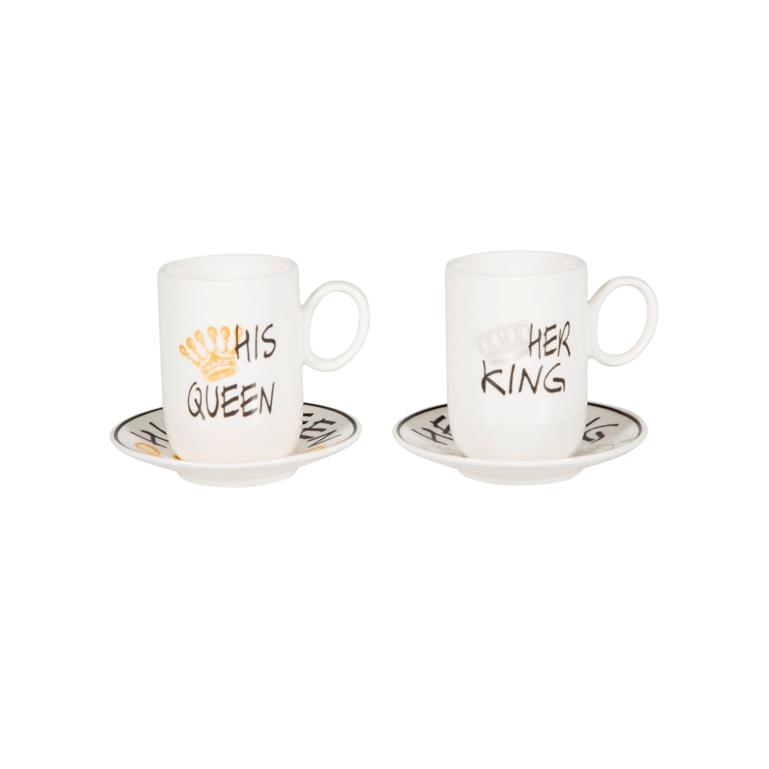 2'Lİ KAHVE FİNCANI SETİ KING&QUEEN