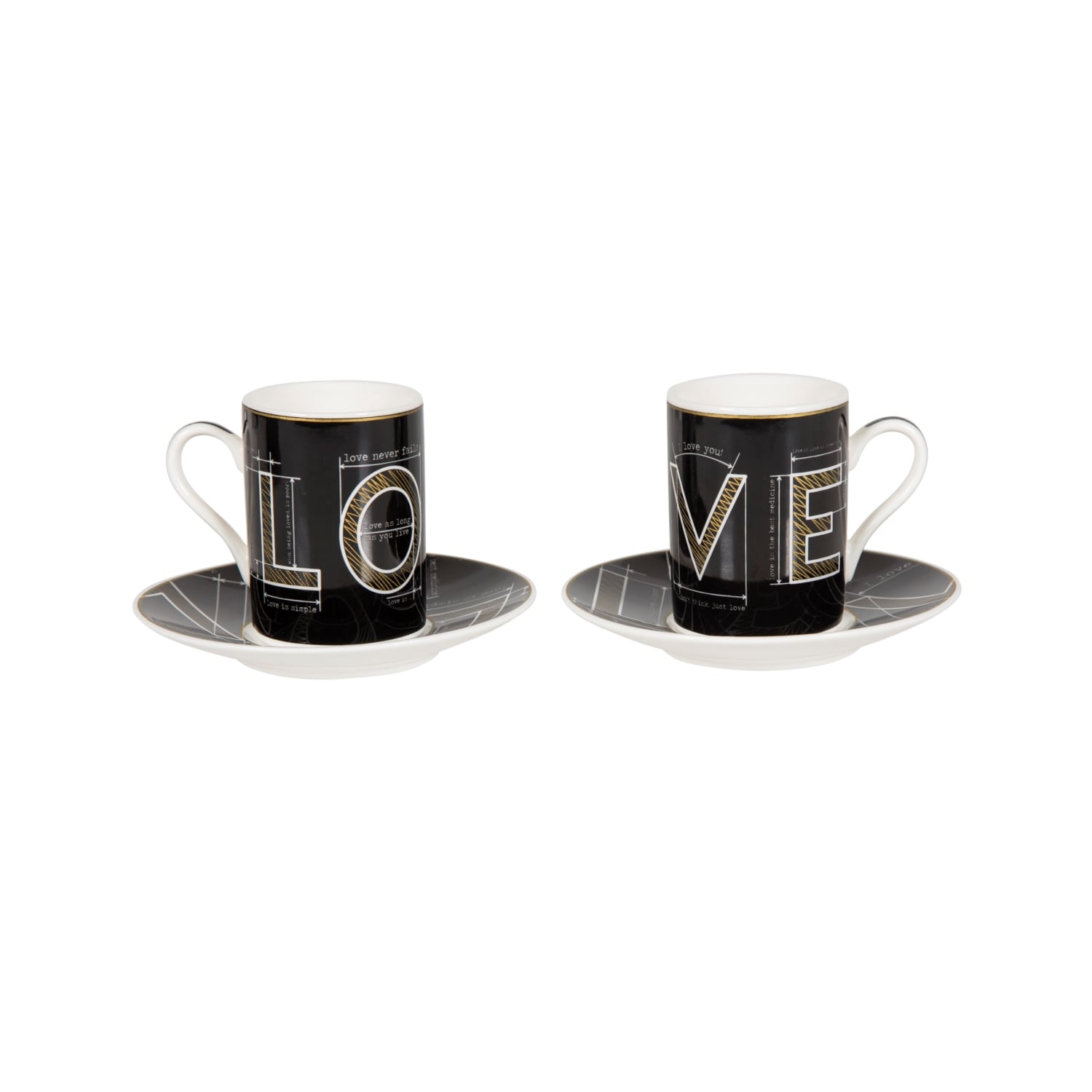 2'Lİ KAHVE FİNCANI SETİ DARK LOVE