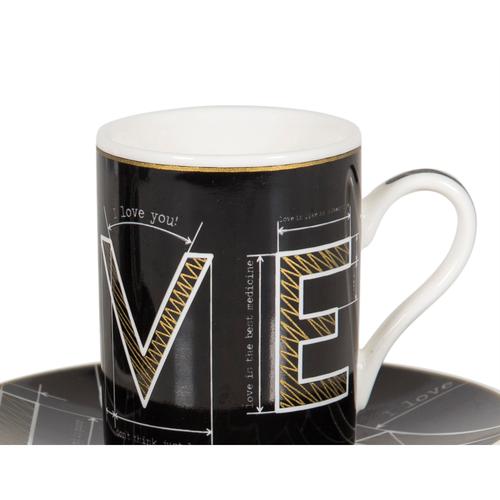  2'Lİ KAHVE FİNCANI SETİ DARK LOVE