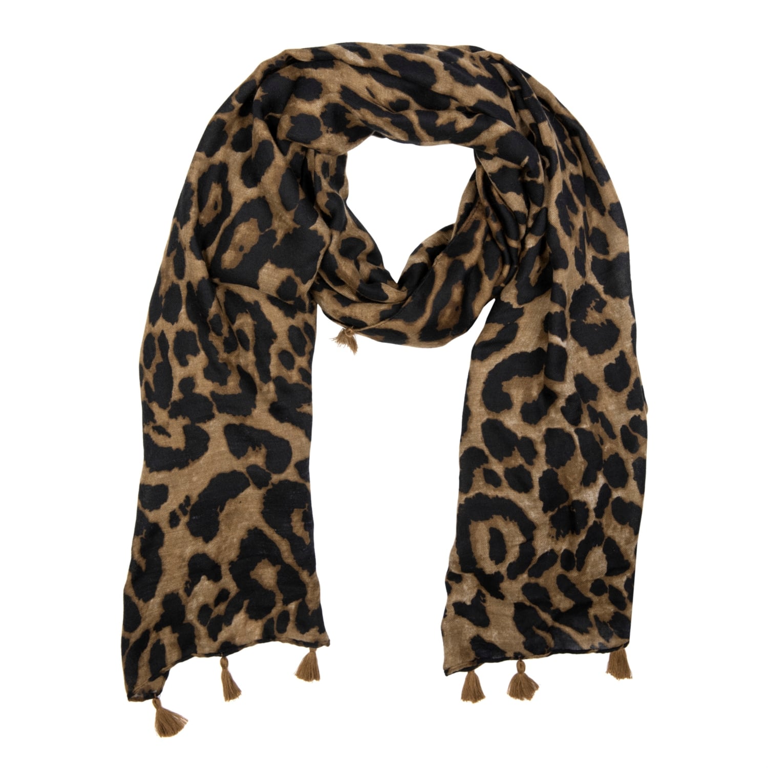 LEOPAR PÜSKÜL DETAYLI ŞAL