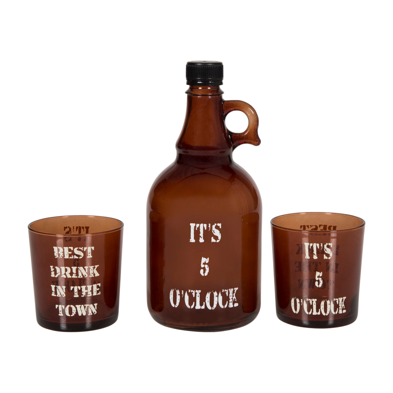 RETRO  ŞİŞE & 2 Lİ BARDAK SETİ