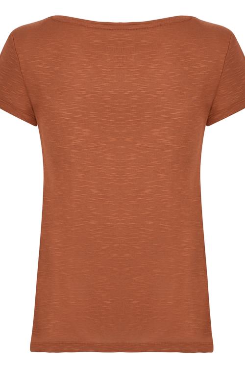  CEP DETAYLI V YAKA T-SHIRT