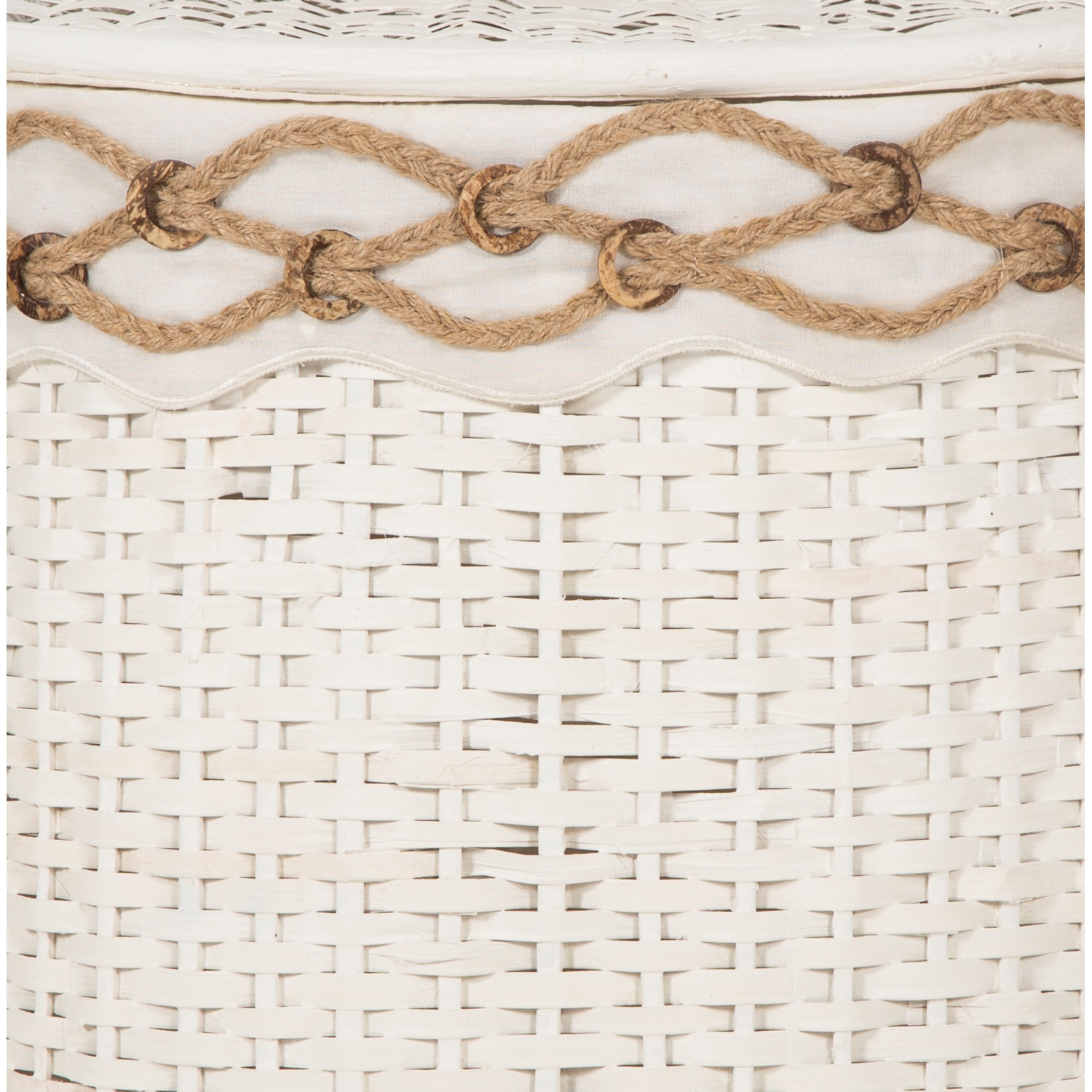 HELIX BEYAZ ÇAMAŞIR SEPETİ YUVARLAK XL