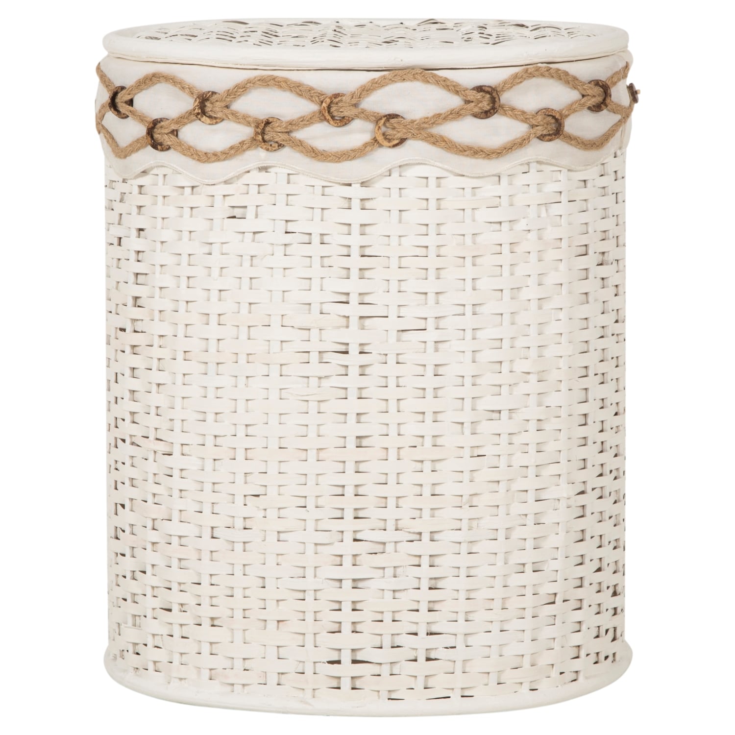 HELIX BEYAZ ÇAMAŞIR SEPETİ YUVARLAK XL