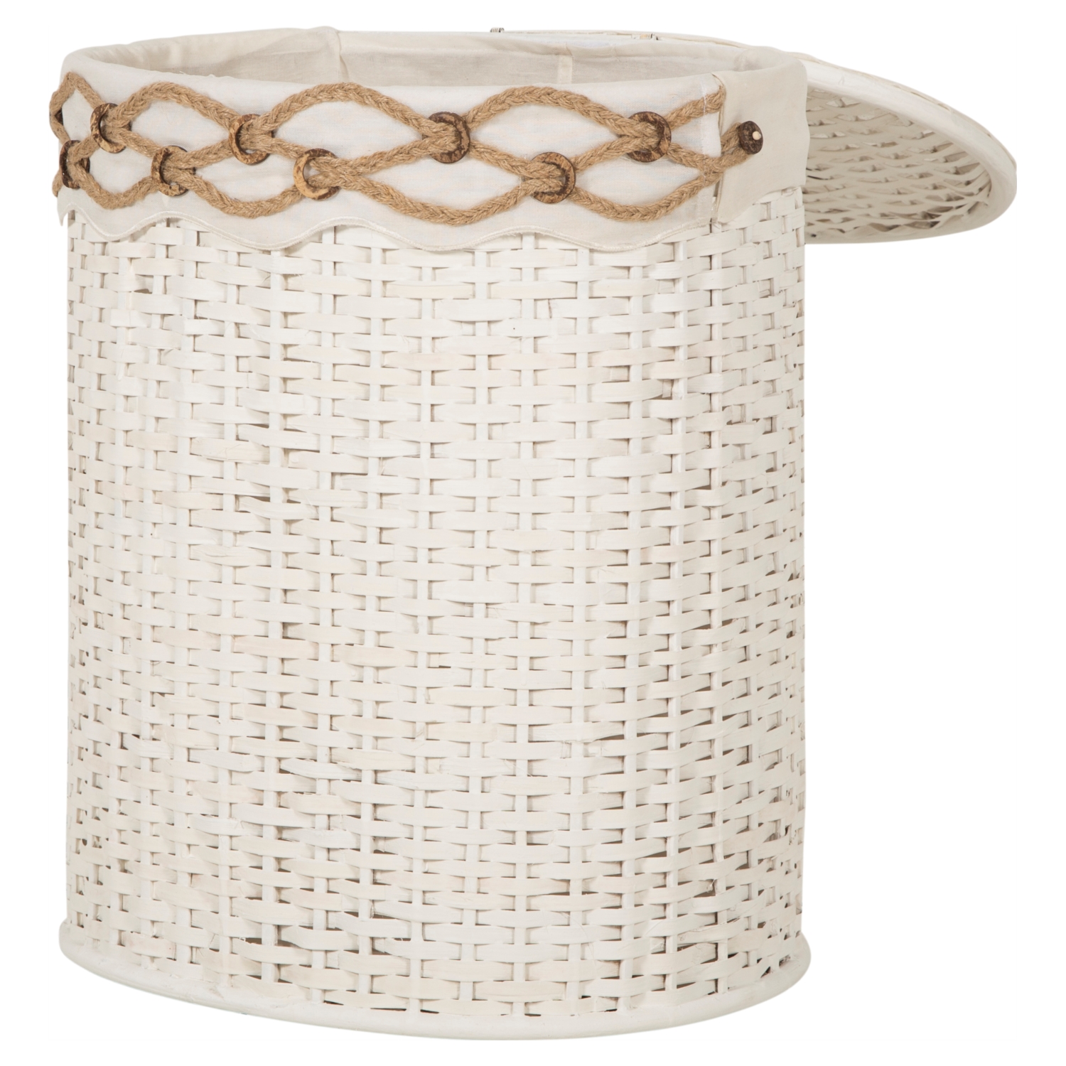 HELIX BEYAZ ÇAMAŞIR SEPETİ YUVARLAK XL