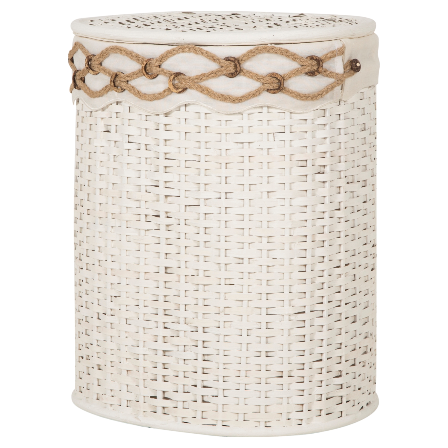 HELIX BEYAZ ÇAMAŞIR SEPETİ YUVARLAK XL