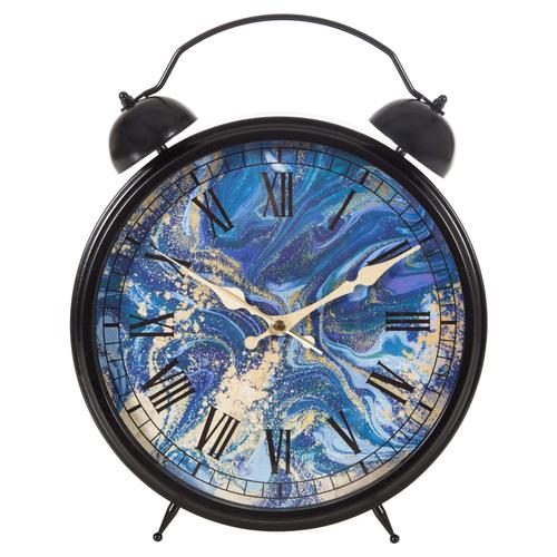  MARBLE MASA SAATİ 25 CM MAVİ