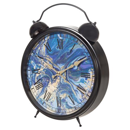  MARBLE MASA SAATİ 25 CM MAVİ