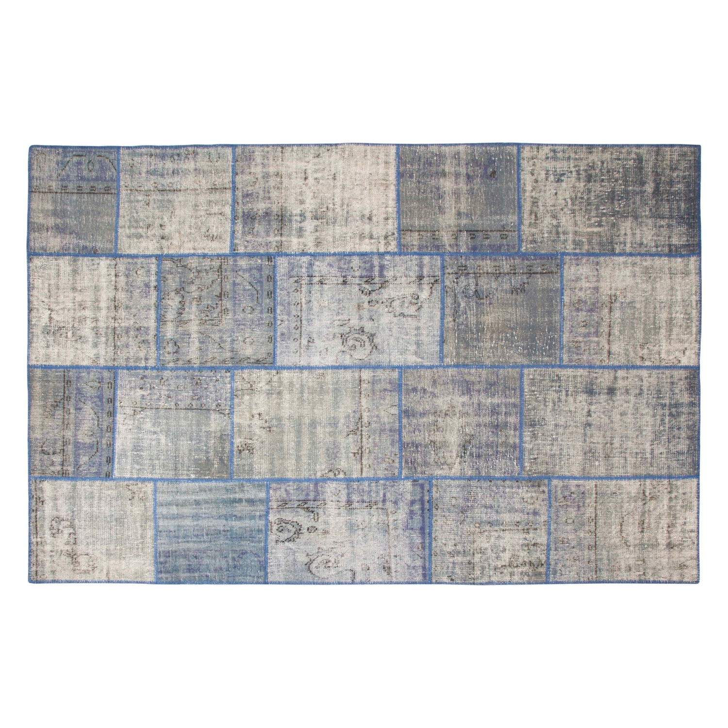 LIMA EL DIKISI PATCHWORK HALI MAVI 200x300 CM