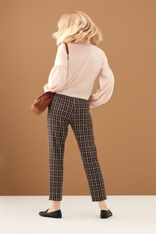  EKOSE DESENLİ STRAIGHT DOKUMA PANTOLON