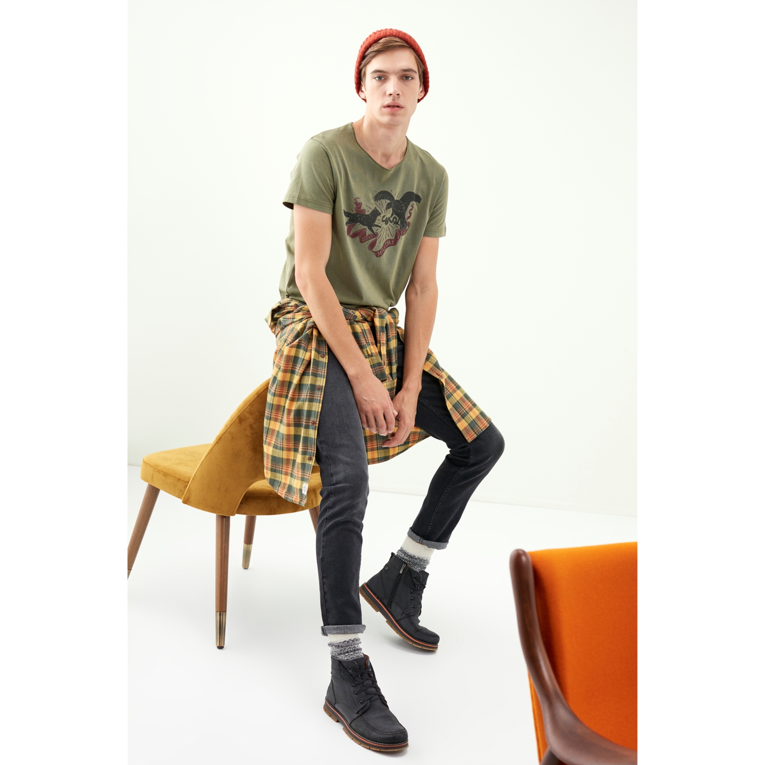 HAYVAN FİGÜRLÜ KISA KOLLU T-SHIRT