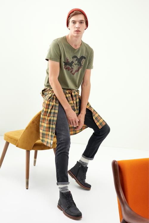  HAYVAN FİGÜRLÜ KISA KOLLU T-SHIRT