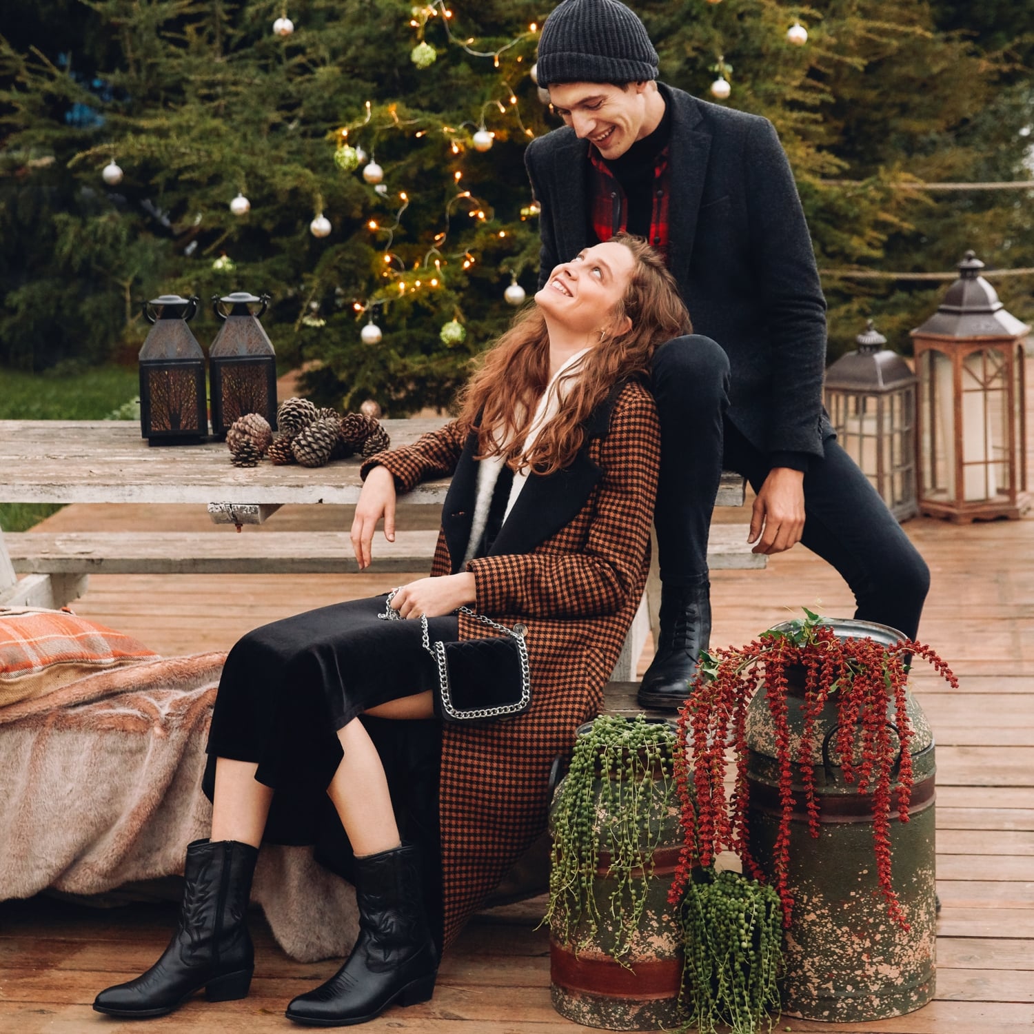 EKOSE DESENLİ KALIN KABAN