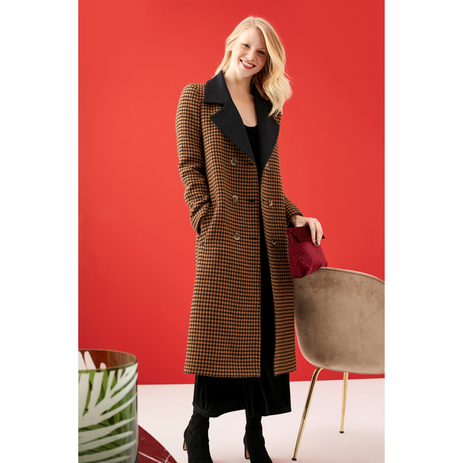 EKOSE DESENLİ KALIN KABAN