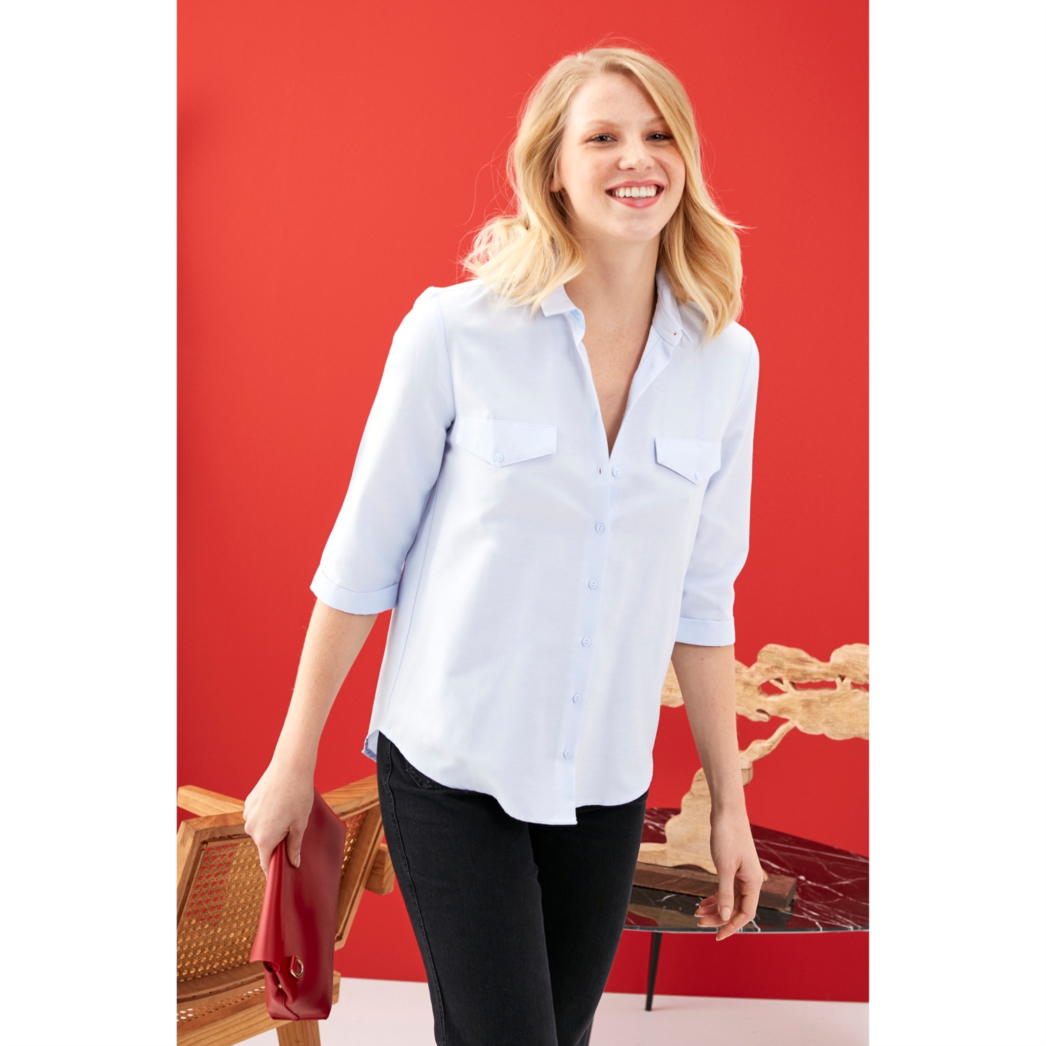 CEP DETAYLI REGULAR BUSINESS GÖMLEK