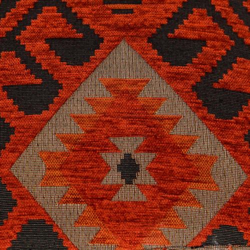  BOMMA PUF KIRMIZI KİLİM DESENLİ