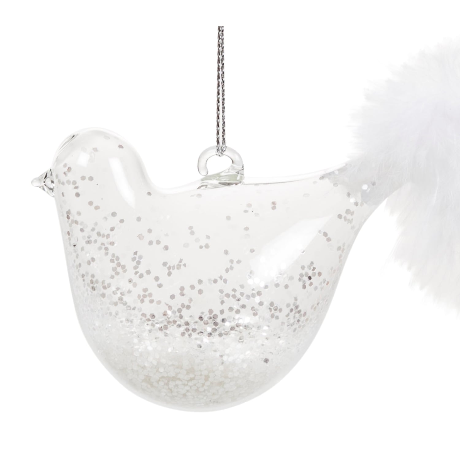 BIRDY CAM YILBAŞI AĞAÇ SÜSÜ 7X5 CM