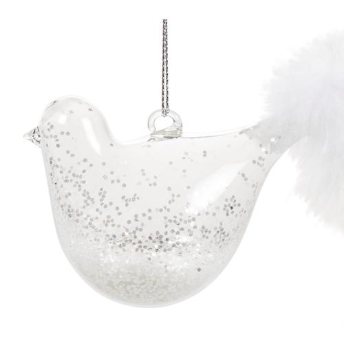 BIRDY CAM YILBAŞI AĞAÇ SÜSÜ 7X5 CM