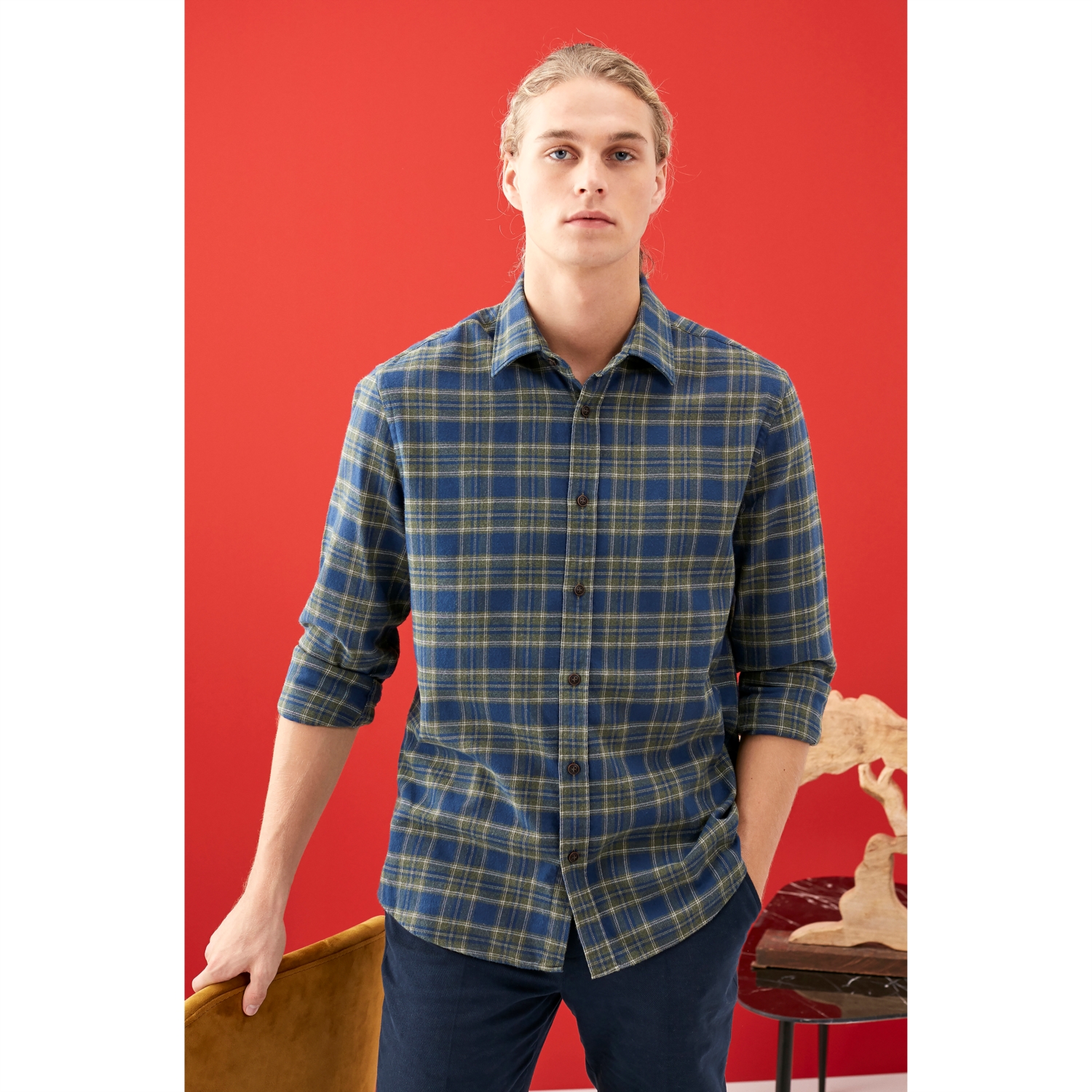 REGULAR KARELİ GÖMLEK