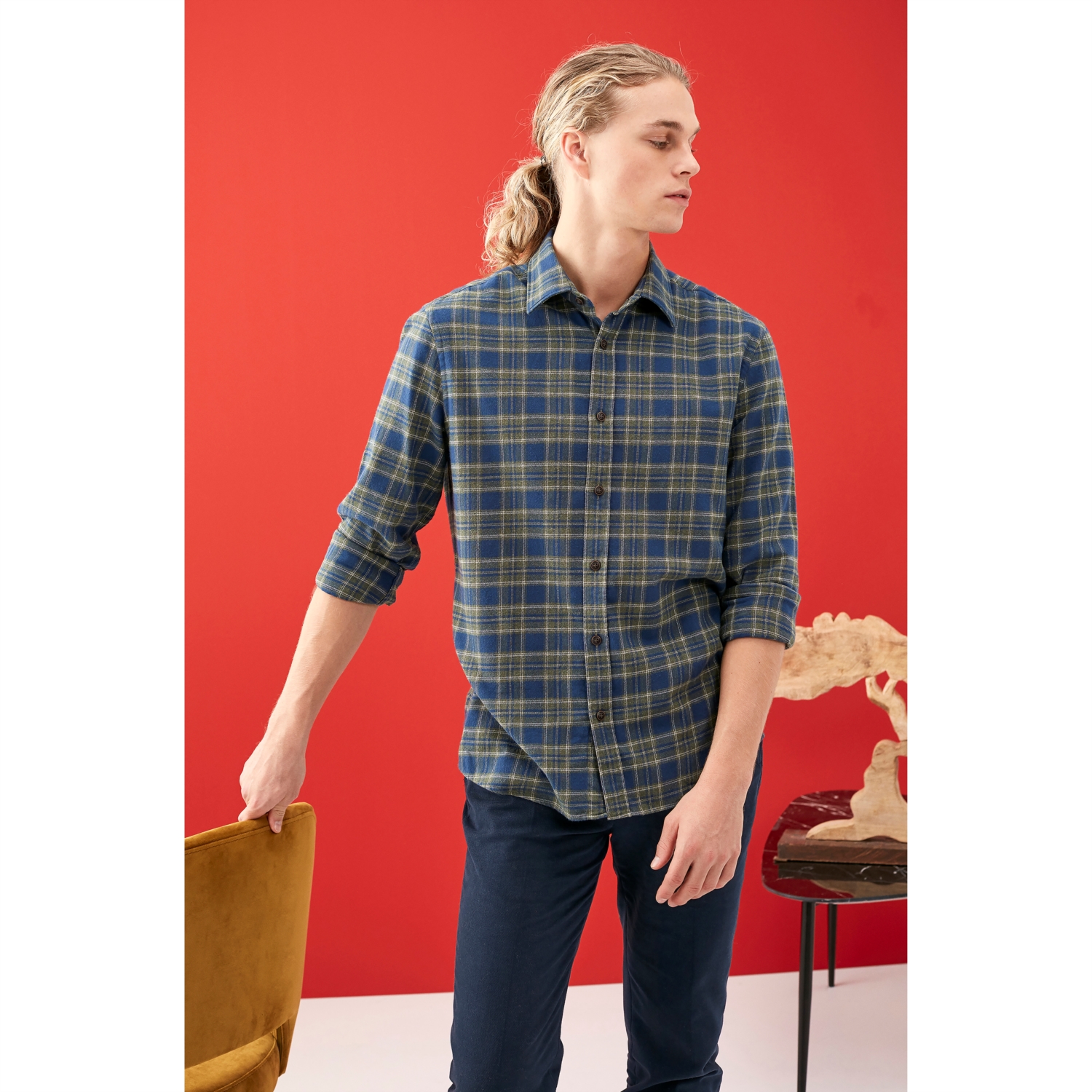 REGULAR KARELİ GÖMLEK