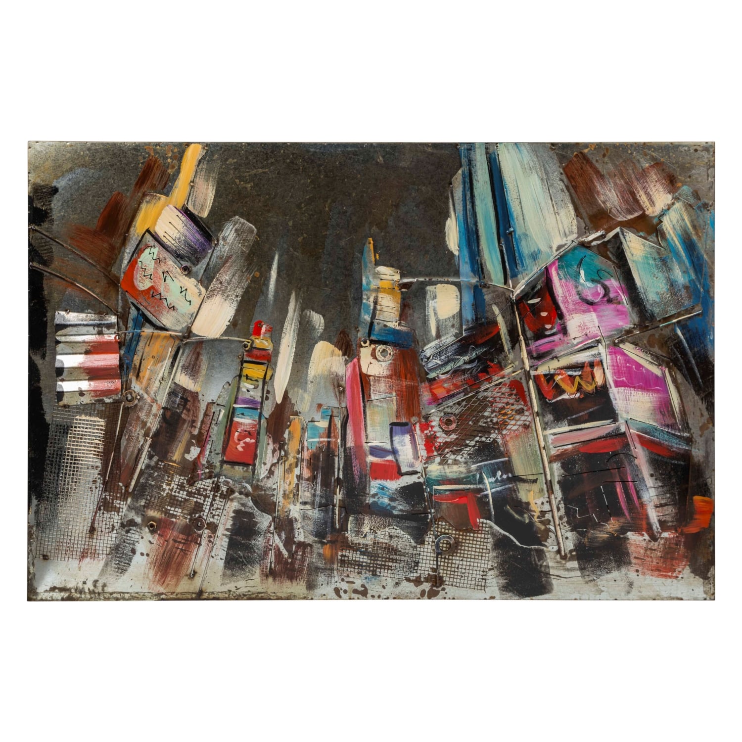 CITY METAL PANO 80X120 CM