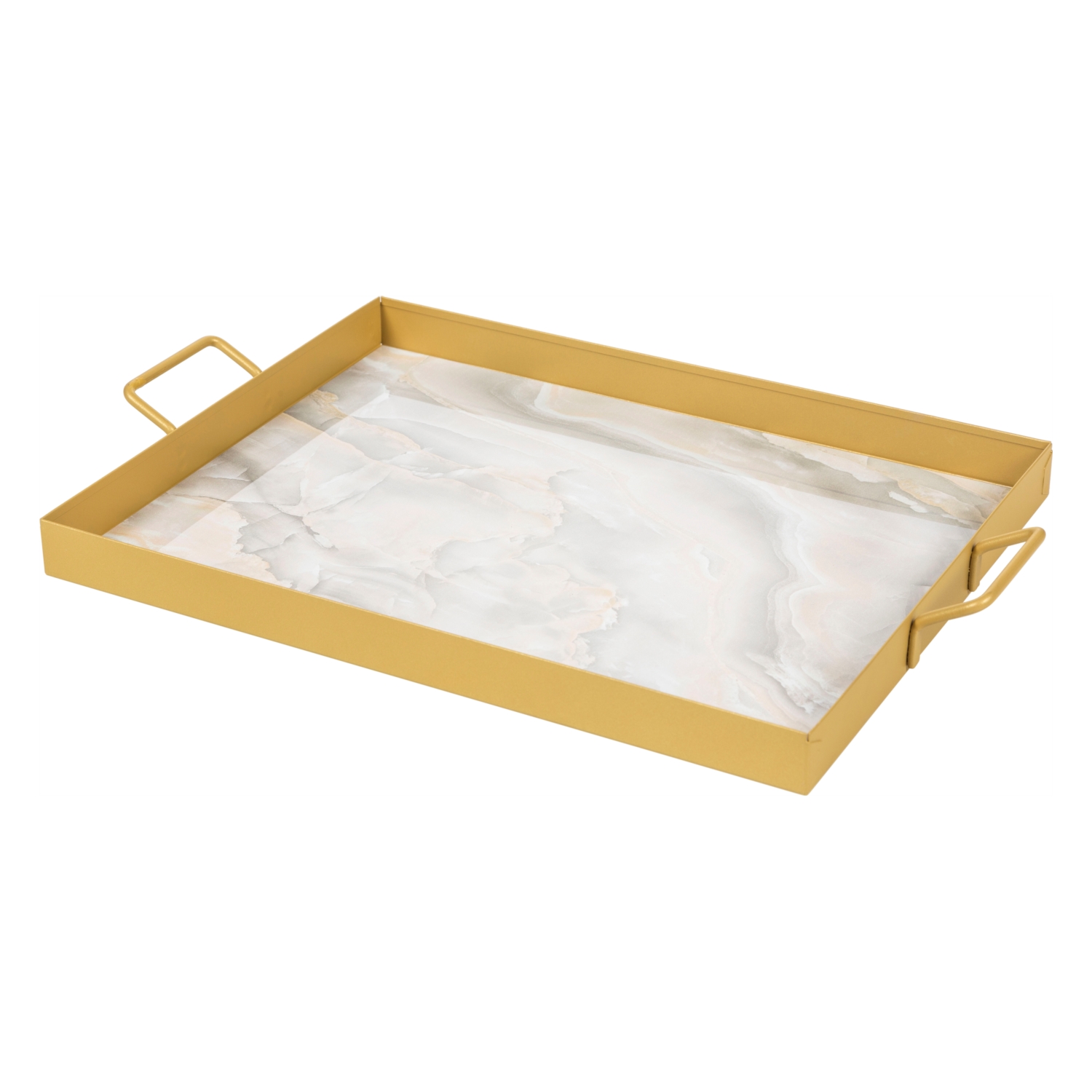 MERMER DESEN TEPSİ 40X30CM BEJ