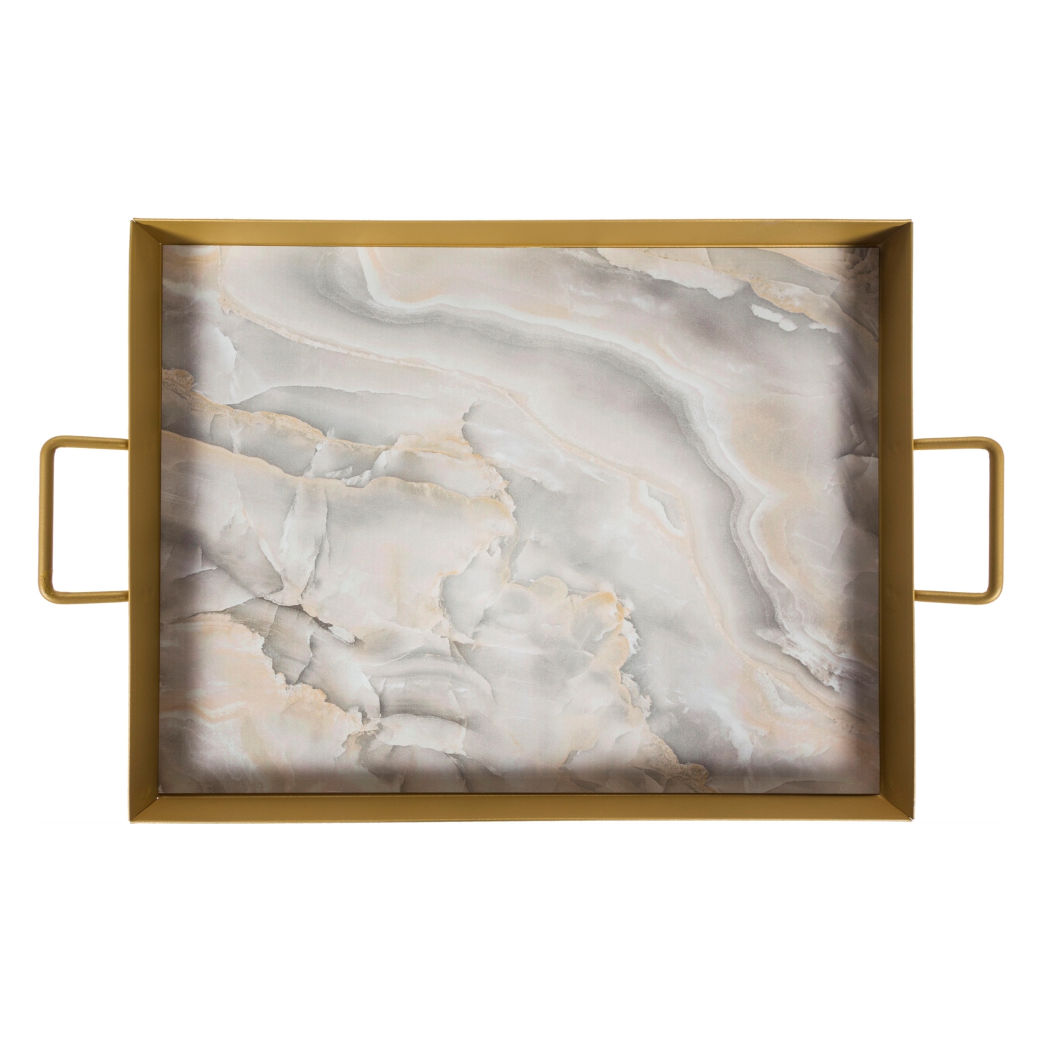 MERMER DESEN TEPSİ 40X30CM BEJ