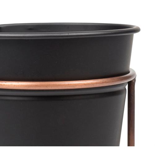  GALVANİZ ÇİÇEKLİK 12X21CM SİYAH