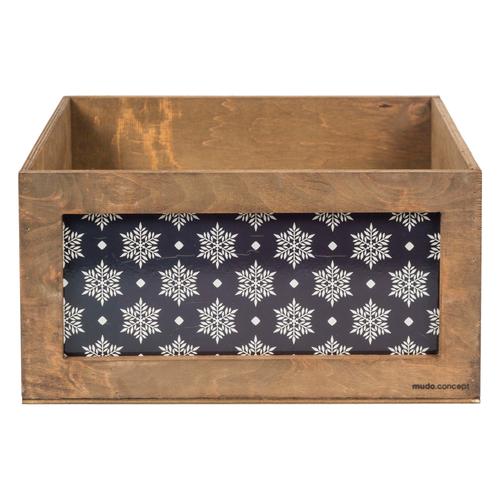  PATTERN DEKORATİF KUTU LACİVERT 40CM