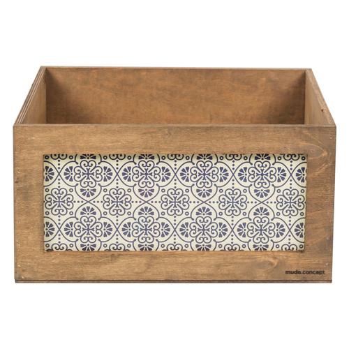  PATTERN DEKORATİF KUTU MAVİ 40CM