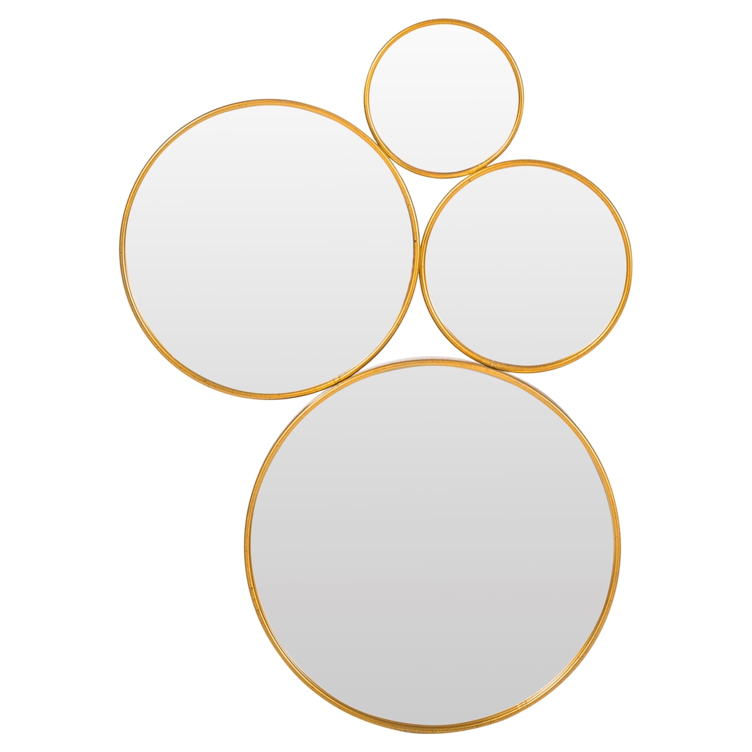 BUBLES 4 LÜ AYNA ALTIN ÇERÇEVE 15X20X28X35 CM