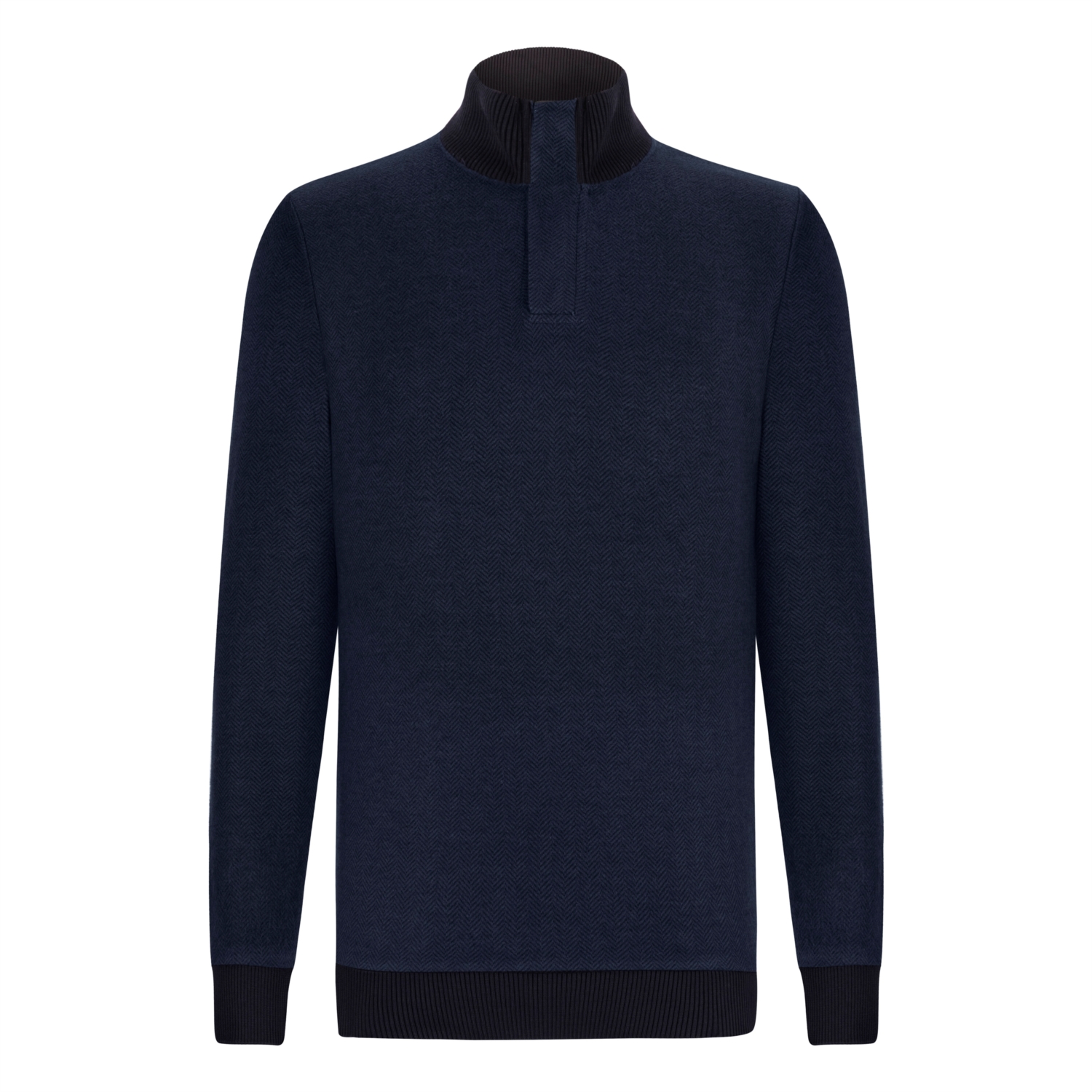 DİK YAKA ÖRME SWEATSHIRT