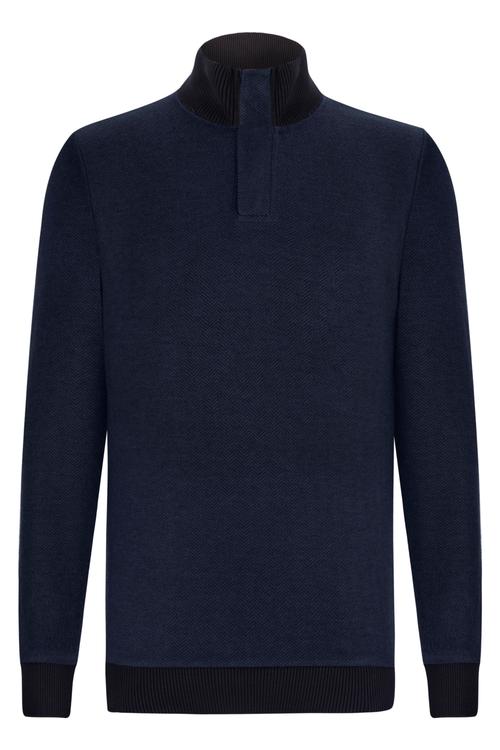  DİK YAKA ÖRME SWEATSHIRT