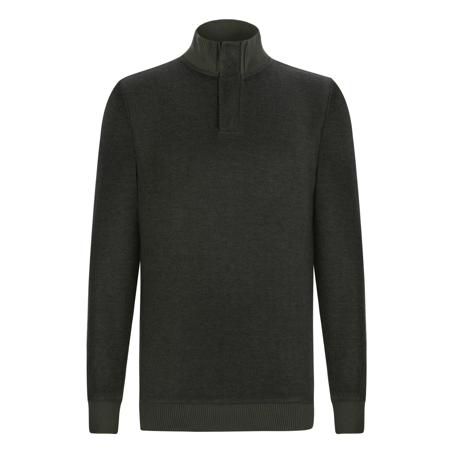 DİK YAKA ÖRME SWEATSHIRT