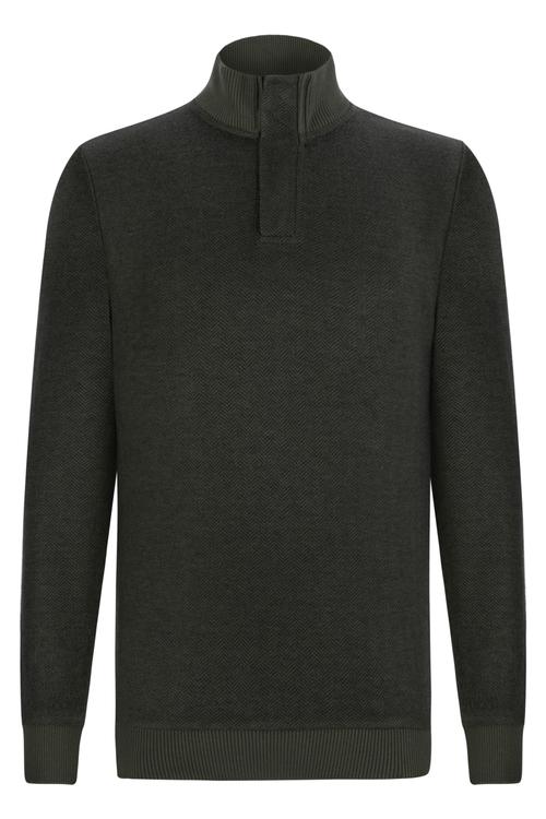  DİK YAKA ÖRME SWEATSHIRT