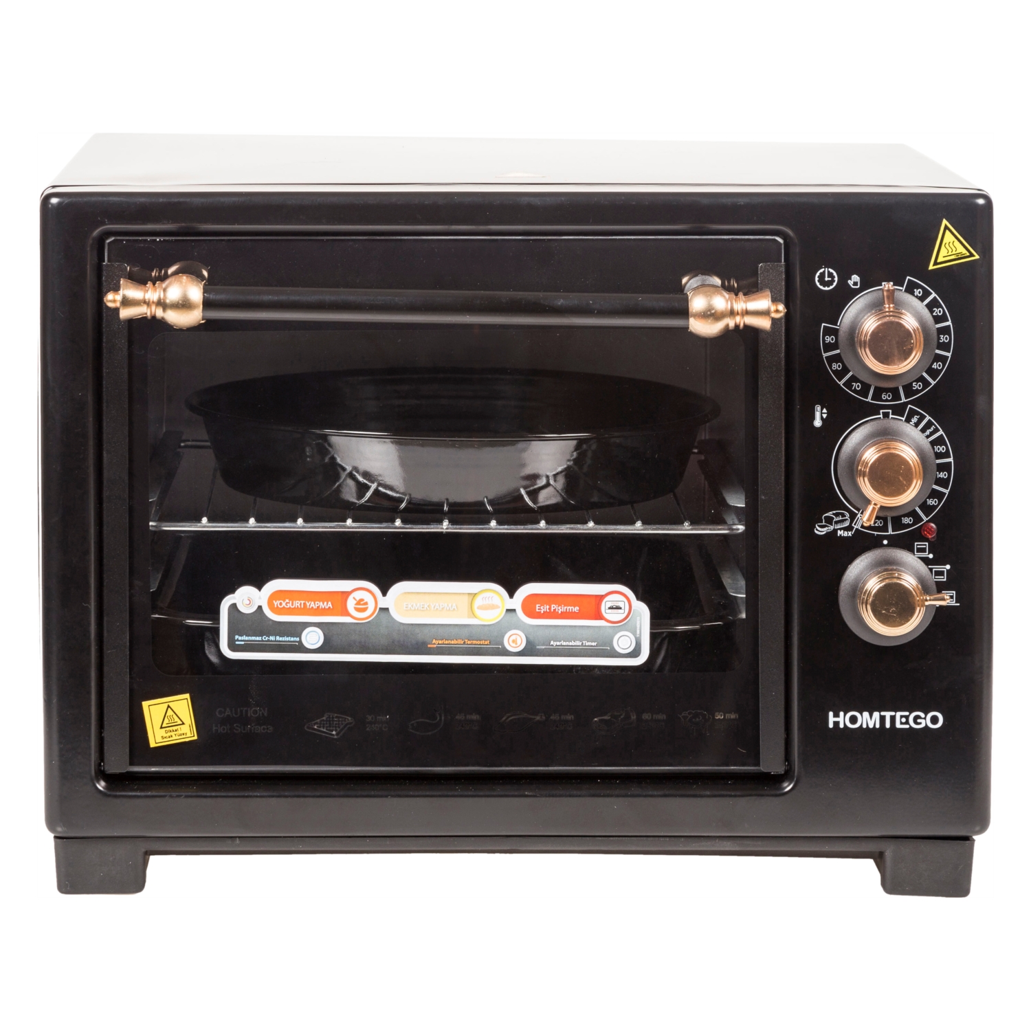 HOMTEGO RETRO MINI FIRIN- MAT SİYAH