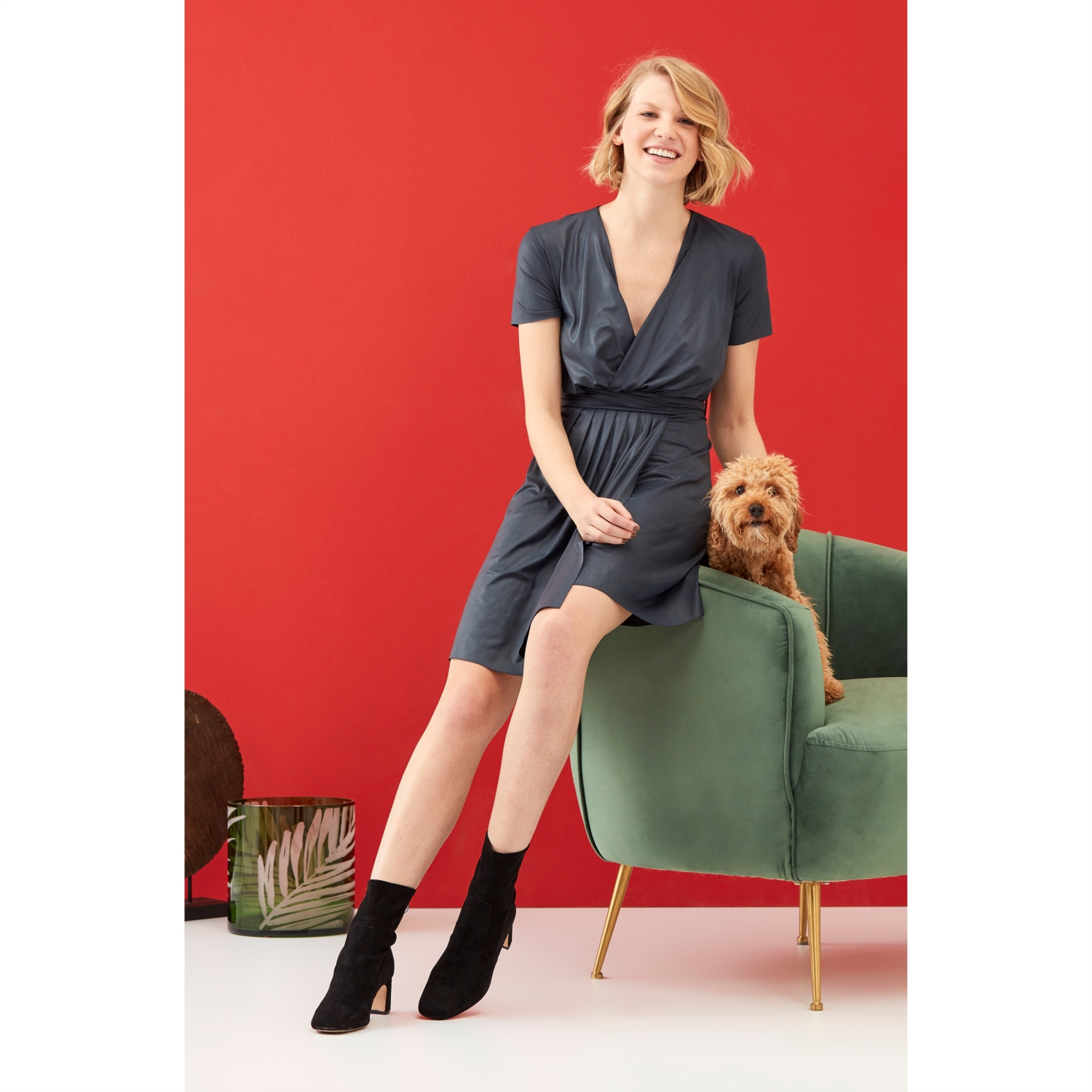 BAĞLAMALI ANVELOP DOKUMA ELBİSE