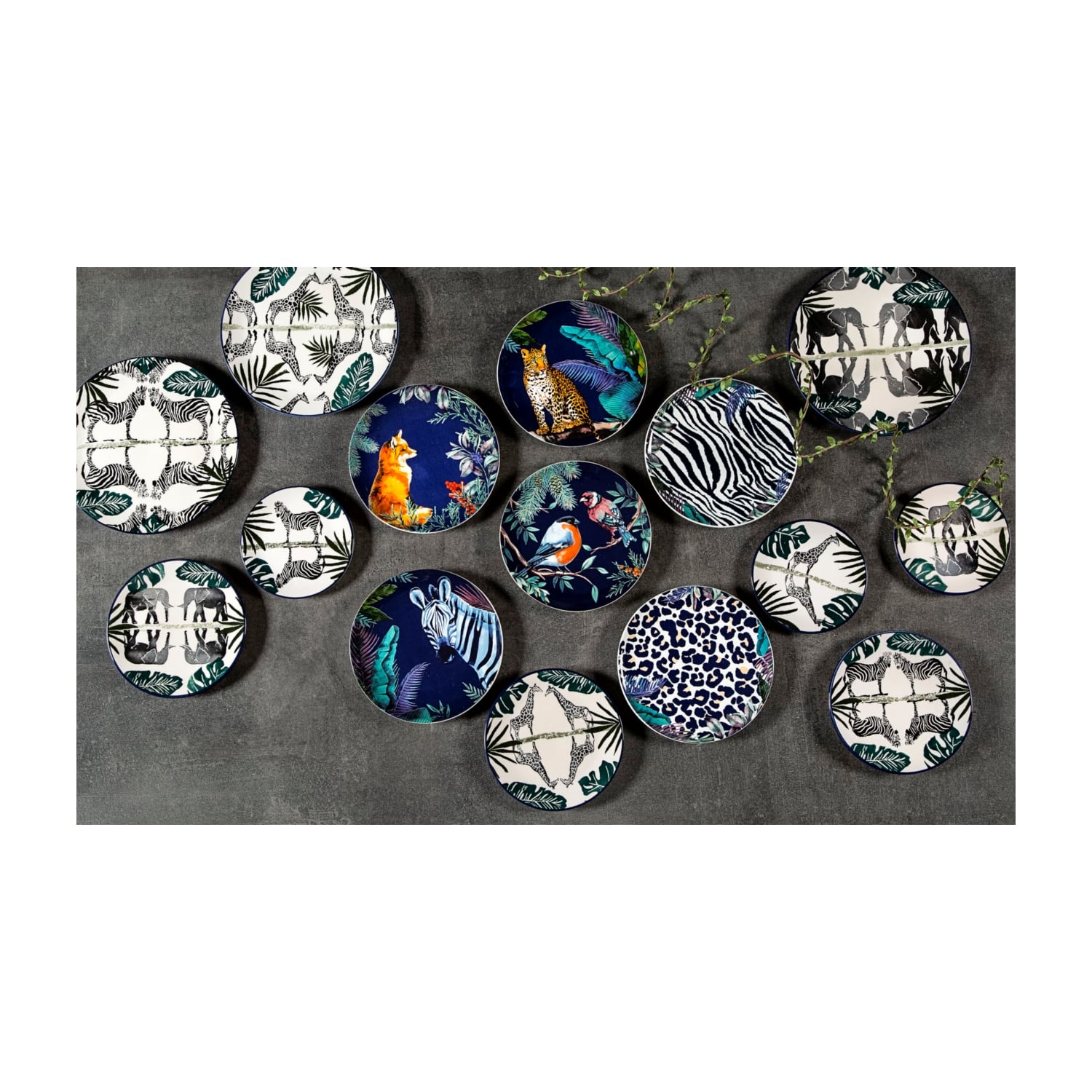 ZEBRA SERVİS TABAĞI 25 CM