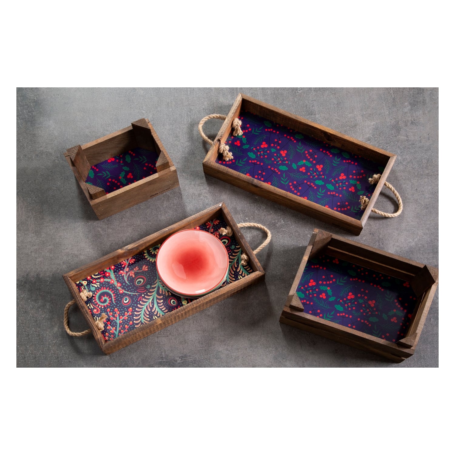 BERRY AHŞAP KASA 28x20x9 CM