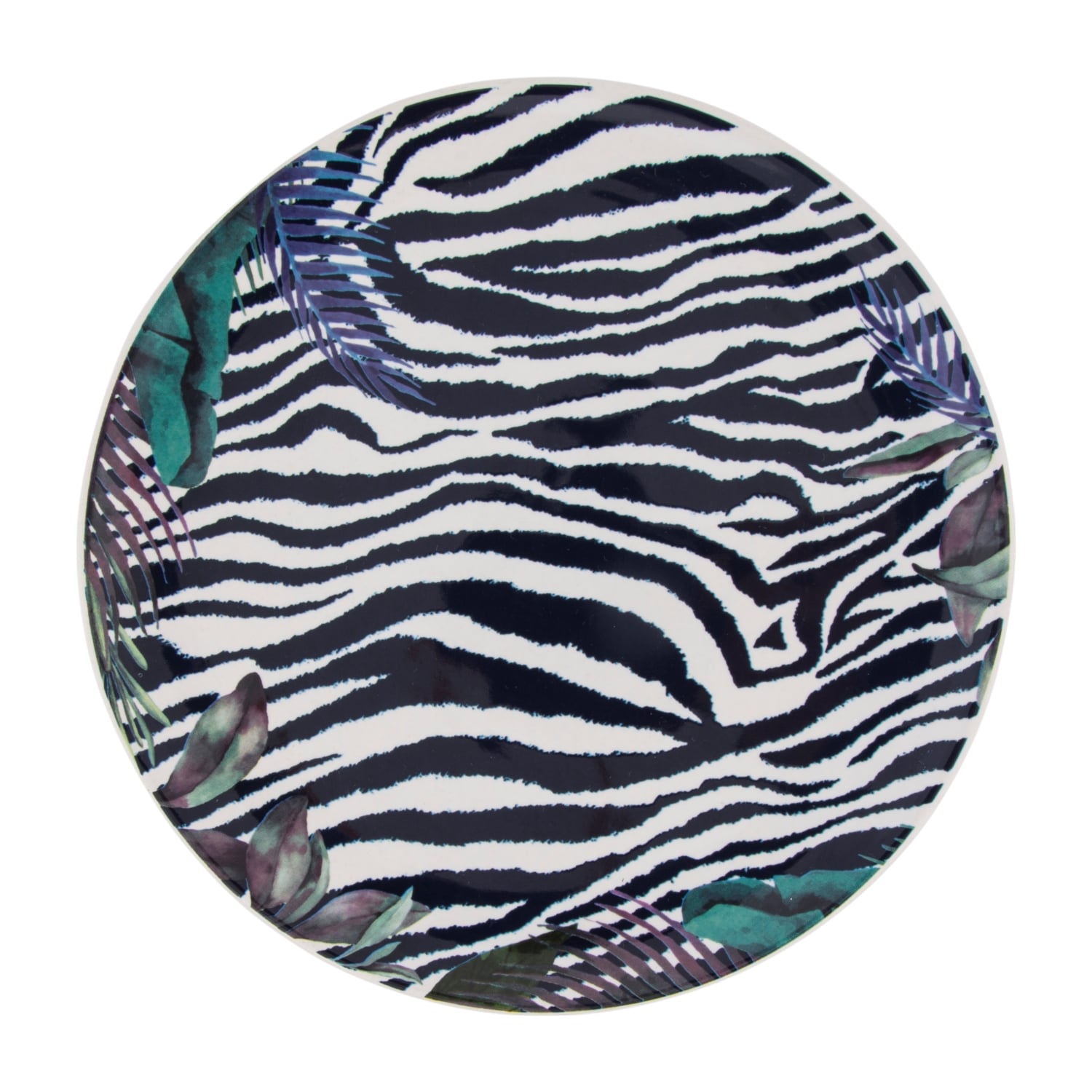 ZEBRA DESENLİ PASTA TABAĞI 21 CM