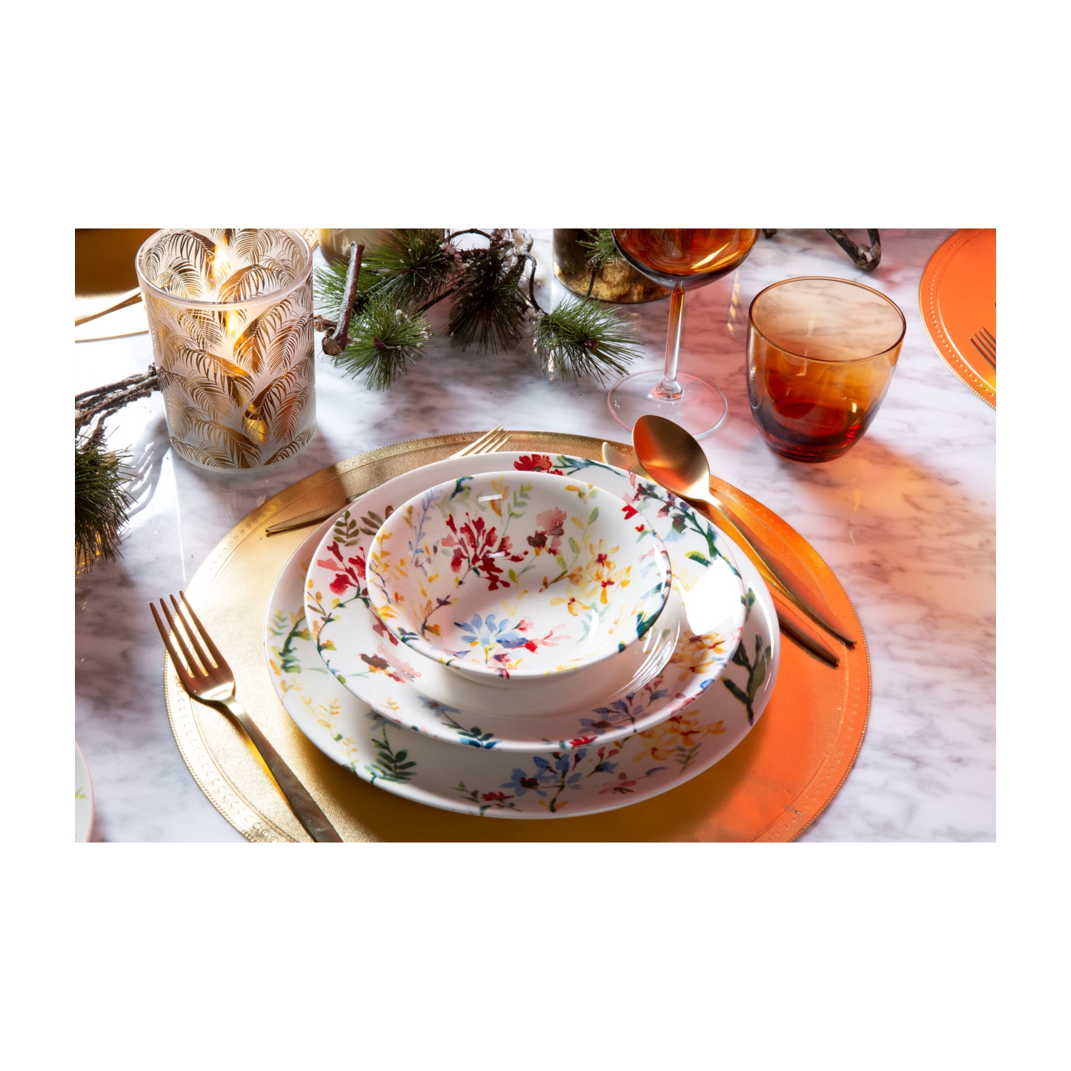 FLORENCE 6 LI ÇUKUR YEMEK TABAĞI SETİ - 23 CM