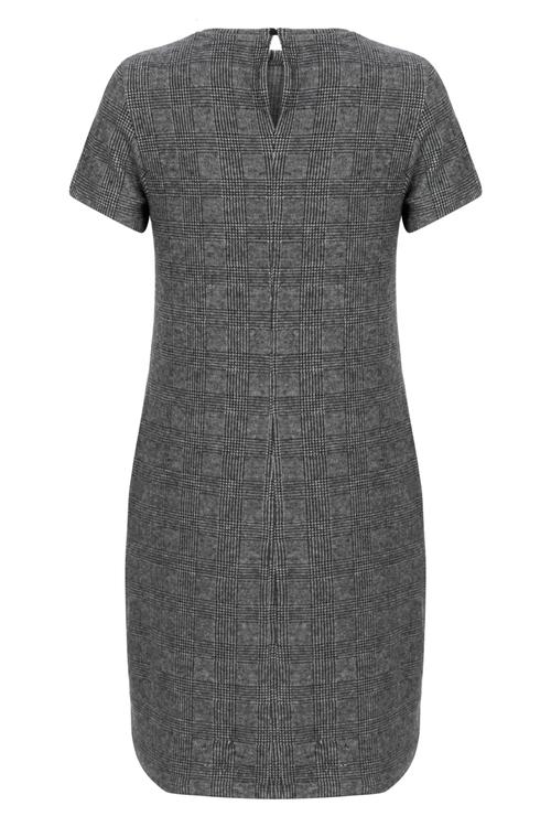  KARELİ KISA KOLLU ELBİSE