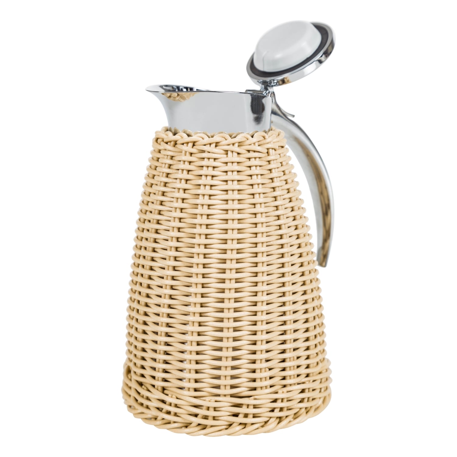 PLASTİK RATTAN BEJ TERMOS 0,6LT