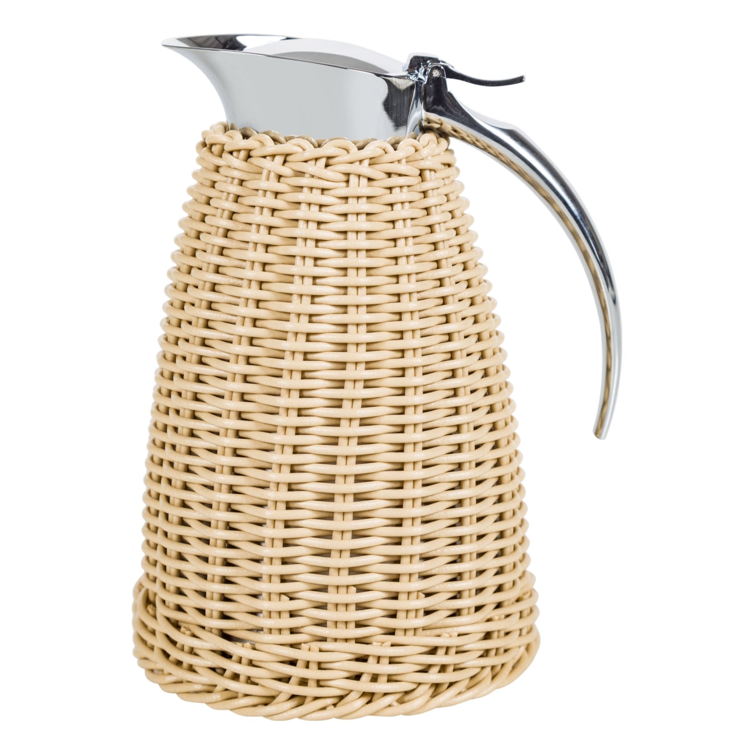 PLASTİK RATTAN BEJ TERMOS 0,6LT