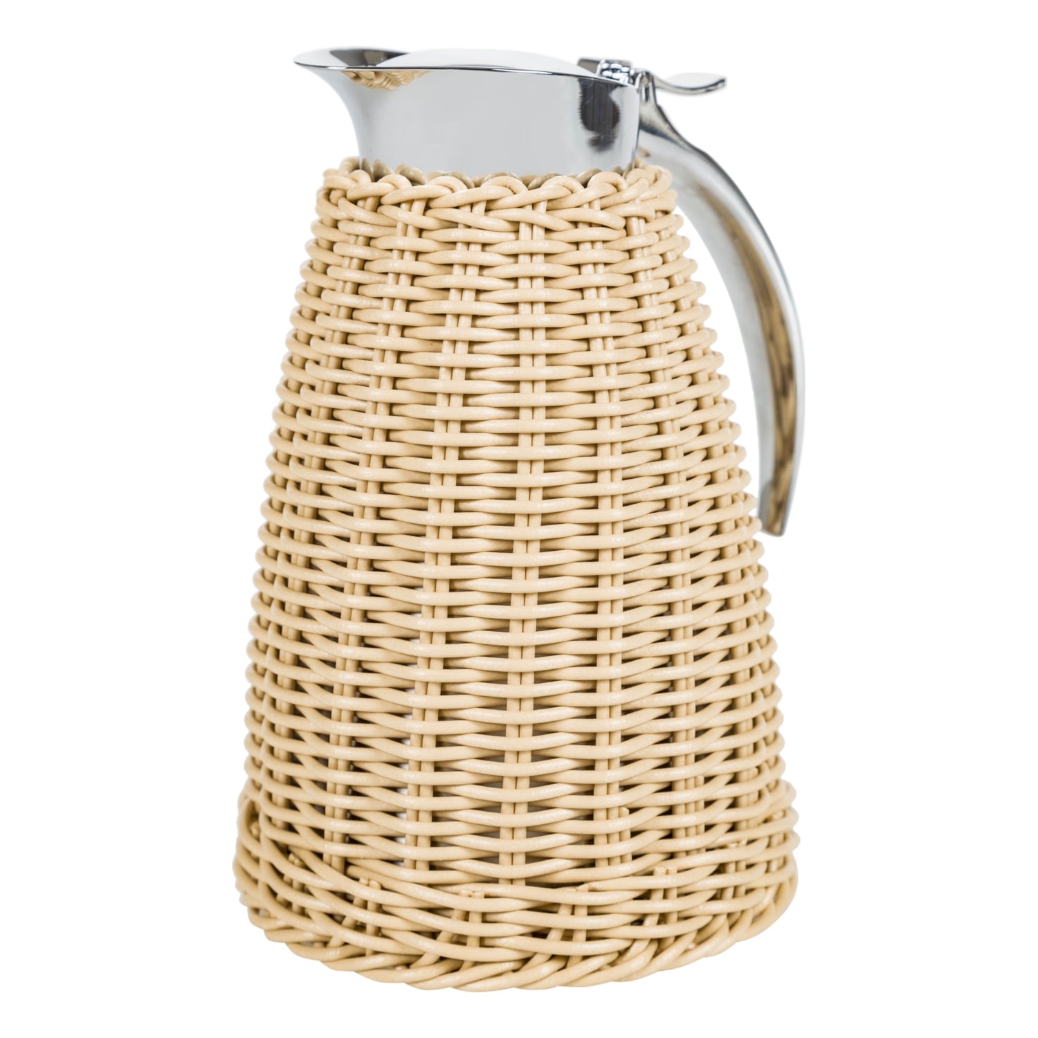 PLASTİK RATTAN BEJ TERMOS 0,6LT