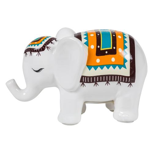  FİL KUMBARA BEYAZ 16X8X10 CM