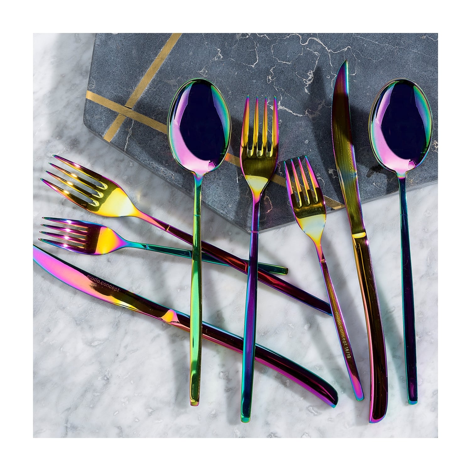 GRACE ÇATAL KAŞIK BIÇAK TAKIMI - 24 PARÇA COLORFUL