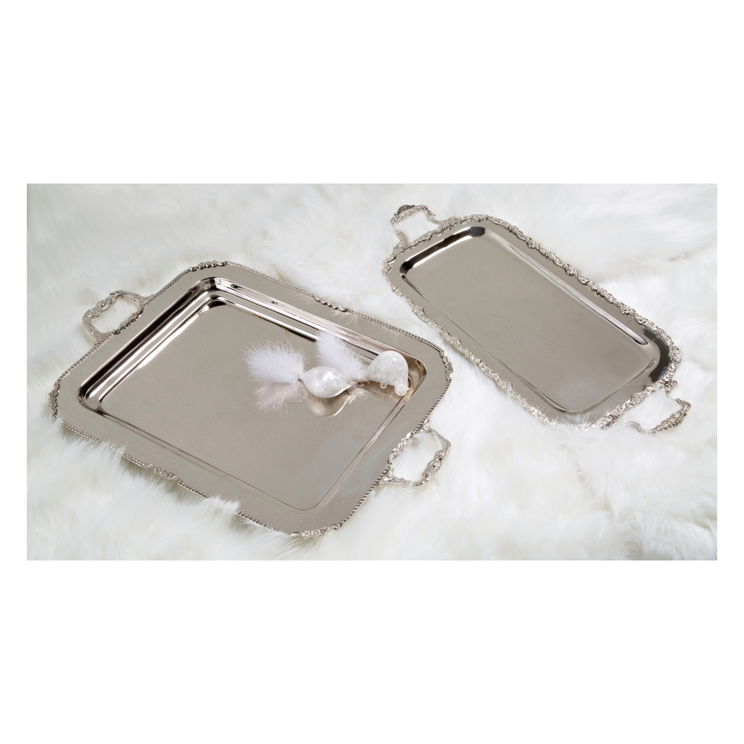 SILVER DEKORATİF TEPSİ 53*23CM