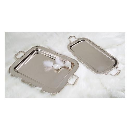  SILVER DEKORATİF TEPSİ 53*23CM