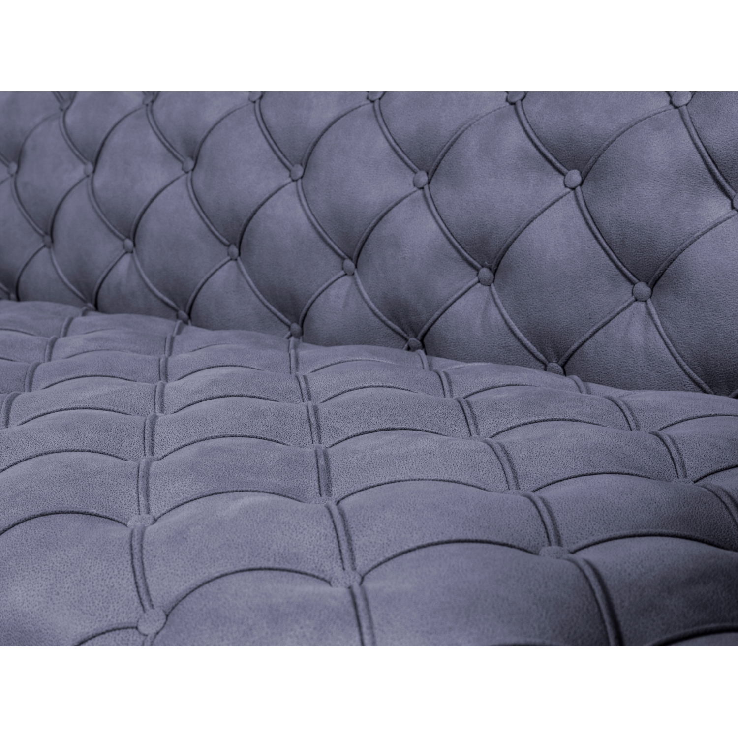 MANHATTAN MAVİ NUBUK İKİLİ CHESTER KOLTUK